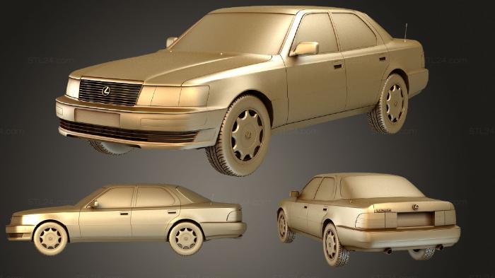 Автомобили и транспорт (Lexus LS Mk1 1989, CARS_2262) 3D модель для ЧПУ станка